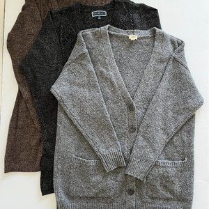 Cozy V Neck Cardigan Sweater Trio